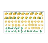 Amosfun Autocollant mural en forme de citron - Pour l'été - Jaune et citron - Style hawaïen - Auto-adhésif - Pour chambre à coucher, décoration d'intérieur