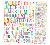 Amosfun Autocollants Alphabet Colorés Et Numérotés, 10 Feuilles, Adhésifs Résistants Et Étanches, Usage Intérieur Et Extérieur, Décoration Maison Et Organisation, Lot Familial Complet