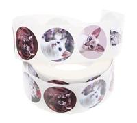 Amosfun Autocollants Animaux en Papier Adhésif 500 Pièces Rouleau pour Récompenses Scolaires Garçon et Filles, Gommettes Scolaires pour Scrapbooking et Activités Créatives