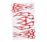 Amosfun Autocollants Flamme Rétro Réfléchissants Rouges pour et Casque Décorations Dynamiques Faciles à Appliquer pour Personnalisation et Sécurité Accrue
