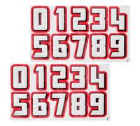 Amosfun Autocollants Numérotés pour Casques de Football et Baseball 2 Ensembles Réfléchissants Solide Film Protecteur pour Activités Sportives