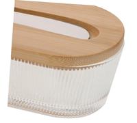 Amosfun Bac à Légumes Scellé Beurrier Avec Couvercle En Verre Plat De Beurre Serré à L'air Plat De Beurre Pour Réfrigérateur Porte-fromage Pour Réfrigérateur Transparent Un Verre