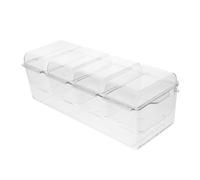 Amosfun Bac à Salade De Fruits Porte-condiments Plateau De Salade Plateau De Service Réfrigéré Bacs De Rangement Pour Réfrigérateur Plateaux Et Plateaux De Service Plastique Transparent