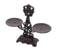 Amosfun Balance en fer vintage pour la maison, la bibliothèque et la table | Rangement décoratif de style rustique pour petits articles, finition noire, pour les professionnels et les étudiants en droit