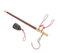 Amosfun Balance Mécanique Traditionnelle en Bois Crochet, Poids en Cuivre, 5 Jin, Portable Cuisine, Pesée Précise des Fruits Secs, Bijoux et Ingrédients, Décoration Intérieure Authentique