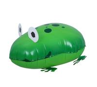 Amosfun Ballon Grenouille Gonflable Aluminium Autoportant, Ballon Marcheur Animal pour Décoration Anniversaire Garçon et Filles, Thème Animaux, Décorations Fête Shower, Résistant et