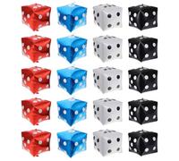 Amosfun Ballons Aluminium de Dés 20 Pcs 12 Pouces Rouge Bleu Blanc Noir pour Décoration Fête Thème Intérieur Extérieur