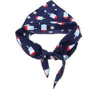 Amosfun Bandana pour Chien en Polyester Triangulaire Motif Drapeau Américain, Accessoire pour Animaux Confortable et Facile à Nettoyer, pour Déguiser Votre Chien en Fête