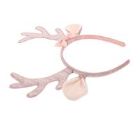 Amosfun Bandeau à Paillettes Bois de Renne Lumineux, Serrage-tête Mignon D’oreilles de Cerf, Léger et Confortable pour Fêtes de Noël, Anniversaires et Accessoires Cheveux Festifs