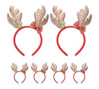 Amosfun Bandeau Cerf De Noël Avec Bois Brillant Pour Enfants Et Adultes Accessoire De Costume Cosplay Fête Halloween Pâques 8"X9"X0.4"