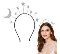 Amosfun Bandeau ÉToile Pailleté Pour Anniversaire Accessoire De FêTe ÉLéGant En Alliage Confortable Et LéGer IdéAl Pour CéLéBrations Et ThèMes Festifs 20X17Cm