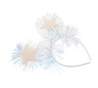 Amosfun Bandeau Étoile Pailletée Accessoire Cheveux Tinsel Brillant pour Fête Noël An Party Glitter Star Hair Loop
