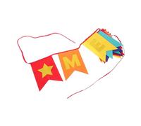 Amosfun Bannière de Noël avec Fanions à Queue Hirondelle Colorés Décoration Hivernale Polyvalente pour Porte Mur Sapin et Garage Bannière Légère à Suspendre pour Fêtes