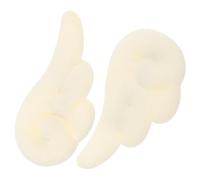 Amosfun Barrettes pour Filles Ailes D'ange en Tissu et Peluche Blanche, Accessoires Coiffure Élégants pour Fêtes et Anniversaires, 1 Paire