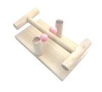 Amosfun Bascule Créatif pour Perroquet et Hamster, Escalade Bois | Oiseaux et Petits Rongeurs, Résistance aux Morsures, Favorise L’activité, Accessoire de Cage, Style Créatif Couleur Aléatoire