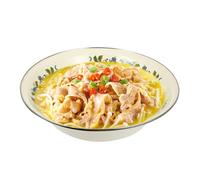 Amosfun Bassine en Émail Blanc 29 Cm, Bol à Soupe Vintage Multifonctionnel, Bassin à Pâte et Mélange, Ustensile la Cuisine Ancien pour Usage Domestique et Préparation Culinaire