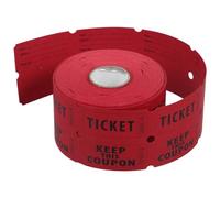 Amosfun Billets de Tombola Doubles Numérotés Rouleau 500 Pcs 8,5 Cm Diamètre 5 Cm Épaisseur Rouge Foncé pour Événements Festivals Fêtes Loisirs Collectes de Fonds