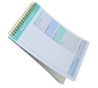 Amosfun Bloc-notes Agenda Quotidien A5 Vert Feuilles Détachables, Planificateur D'horaire de Travail Pratique pour Liste de Tâches et Organisation Bureau à Domicile