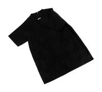 Amosfun Blouse de Toilettage en Polyester Noir Imperméable pour Chiens avec Fermeture Éclair, Complète Anti-statique pour Salon de Coiffure et Écoles pour Animaux