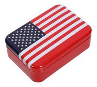 Amosfun Boîte à biscuits design en tôle blanche - capacité - Pour bonbons et petits objets - 9,5 x 6,5 x 3,5 cm