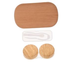 Amosfun Boîte à Lentilles de Contact Boîte Intérieure Séparée et Bâtonnet à Ventouse, Étui Compact pour Entretien et Transport de Lentilles Souples