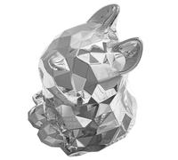 Amosfun Boîte à Mouchoirs Design Chien Art Déco Argentée, Moyenne Taille, Plastique Solide, Couvercle Moulé, Organiseur Pratique pour Bureau Salon Chambre