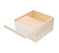 Amosfun Boîte à Thé en Acrylique et Bois Khaki Boîte de Rangement Ménager Robuste pour Organiser et Exposer Bijoux de Bureau ou Coffret à Divers Articles