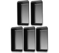 Amosfun Boîte à Toasts Rectangulaire 15,2 Cm En Acier Au Carbone Antiadhésif, Lot De 5, Moule à Pâtisserie Pour Pain Et Gâteau, Cuisson Au Four, Usage Domestique