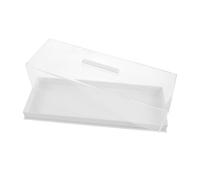 Amosfun Boîte D'affichage Plateau à Gâteau Présentoir à Dessert Avec Couvercle Plat à Gâteau Avec Couvercle Rectangulaire Bac à Dessert Acrylique Blanche