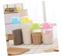 Amosfun Boîte de Rangement Alimentaire Capacité Bleue Hermétique et Étanche avec Bec Verseur et Tasse Doseuse pour Céréales Riz Grains Haricots et Farine