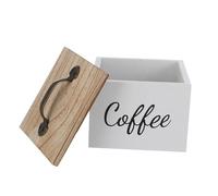 Amosfun Boîte De Rangement De Capsules De Café Organisateur De Condiments à Café Porte-sacs De Thé Porte-capsules Organisateur De Sacs De Thé Blanche En