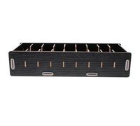 Amosfun Boîte de Rangement en Bois à Compartiments Multifonction, Organisateur de Bureau Compact Noir, Porte-cartes de Visite et Petit Coffret Décoratif pour Bureau, Chambre et Salon,
