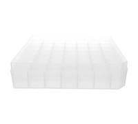 Amosfun Boîte de Rangement Plastique Fentes pour Fioles avec Couvercle Organisateur Modulaire pour Tubes Microtubes Compatible Laboratoire Huiles Essentielles et Congélateur