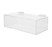 Amosfun Boîte de Rangement pour Masque en Acrylique avec Couvercle à Charnière et Accès Main, pour t Paquet à Main