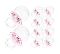Amosfun Boîtes à Bonbons Transparentes Forme Tétine, Mini Boîtes de 12 Pcs en Plastique, Décorations pour Shower Fille, Contenants Portables pour Dragées et Chocolats, Présents Invités