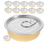 Amosfun Boîtes Alimentaires Aluminium 12 Pièces 40Ml Couvercles Faciles à Tirer Résistantes à Haute Température pour Conservation de Desserts Soupes Snacks Usage Quotidien
