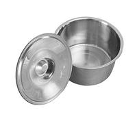 Amosfun Bol Inox Profond Avec Couvercle Récipient Condiments Anti-rouille Résistant Déformation Et Au Vieillissement Pour Usage Domestique Et Restauration Finition Argentée