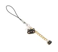 Amosfun Bouchon de Trou de Charge Créatif Pendentif Chat Dessin Animé, Protège-trou de Téléphone Noir, Accessoire Adorable et Léger pour Prise de Smartphone, Présent Original Bijou