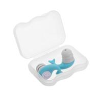 Amosfun Bouchons D'oreilles en Silicone Anti-bruit, Bouchons D'oreille Réutilisables, Bleu, Design Baleine, Étanches, pour Dormir, Étudier et Sports Nautiques