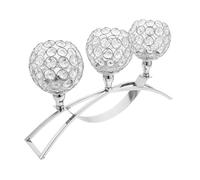 Amosfun Bougeoir à Thé Cristal Candélabre à Branches pour Bougie Chauffe-Plat Décoration De Table Vintage pour Mariage Et Fête