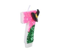 Amosfun Bougie Anniversaire Chiffre Pailletée avec Chapeau Décoration Gâteau Créative pour Fête Garçon Fille et Femme Cierge Lumineux Facile à pour Célébration