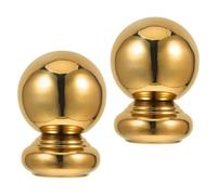Amosfun Boules de Rambarde Or en Acier Inoxydable pour Rampes Intérieures, Décoratives et Résistantes, Adaptées aux Poteaux de 51mm, Pack de 2 Pièces pour Escaliers et Décoration