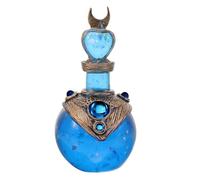 Amosfun Bouteille de Potion de Sirène en Résine Bleue pour Décoration de Maison, Ornement Créatif Solide Apparence Charmante et Design Lunaire Magique