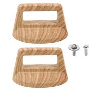 Amosfun Boutons De Couvercle Universels Pour Casseroles 2 Pcs Imitation Bois Résistant Haute Température Poignées Anti-brûlure Adaptées La Cuisine Quotidienne Vis De Fixation
