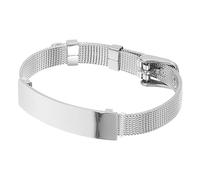Amosfun Bracelet Acier Inoxydable Réglable Diy Bracelet Vide Émaillé pour Personnalisation Design Élégant