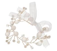 Amosfun Bracelet Fleur Mariée Perlé Avec Ruban Élégant Fleurs Artificielles Poignet Décoratif Pour Demoiselle D'Honneur Mariage Soirée