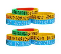 Amosfun Bracelets Musicaux en Silicone 10 Pcs - 5 Couleurs Mixtes, Bracelets pour Festival de Musique, Accessoires Légers et Confortables pour Concert et Événements Festifs