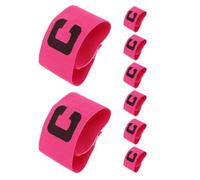 Amosfun Brassard de Capitaine de Football Ajustable et Polyvalent 8 Pièces en Nylon Style Professionnel et Confort Non Restrictif pour Matchs Compétitifs et Entraînements Sportifs