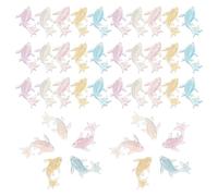 Amosfun Breloques en Résine pour Nail Art Thème Océan 250 Pcs - Charms Animaux Marins Dauphin Multicolores - Décorations Ongles Plage Été pour Manucure Créative