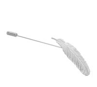 Amosfun Broche de Cravate Homme Feuille en Alliage de Zinc Argenté, Épinglette Costume pour Chemise, Accessoire Élégant Polyvalent, Pince à Cravate pour Événements Formels, Présent Homme